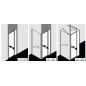 Kermi CADA XS - Porte de douche 1KR, 75x200 cm, droite, argent brillant/verre transparent CK1KR07520VPK