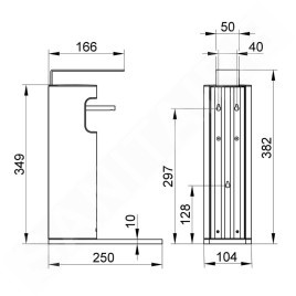 Keuco Plan - Distributeur de désinfectant, 500 ml, murale, noir 14954370400
