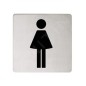 Keuco Plan - Pictogramme WC femmes, acier inoxydable 14966070000