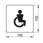 Keuco Plan - Pictogramme WC pour handicapés, acier inoxydable 14968070000
