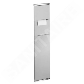 Keuco Plan Integral - Porte-rouleau toilette avec brosse de toilette à encastrer,  porte droite, chrome 44964011702