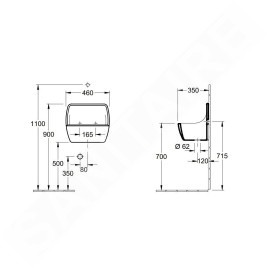 Villeroy & Boch O.novo - Grille pour vidoir suspendu, chrome 96830000