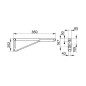 Keuco Axess - Barre de maintien 85 cm, pliable, noire 35003370837
