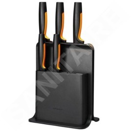 FISKARS Équipement de cuisine - Bloc de couteaux, 5 pièces, noir/plastique 1057554