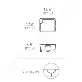 Simplehuman Accessoires de cuisine - Égouttoir 370x326x172 mm, noir KT1105