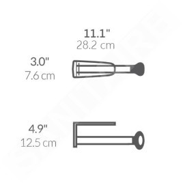 Simplehuman Accessoires de cuisine - Porte-torchon mural, 282 mm inox brossé KT1086