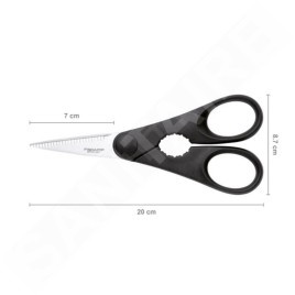 FISKARS Équipement de cuisine - Ciseaux de cuisine, longueur 20 cm, noir 1023820