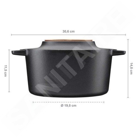 FISKARS Équipement de cuisine - Fait-tout avec couvercle, volume 4 l 1026565