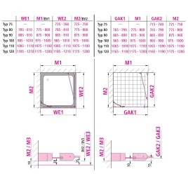 Kermi CADA XS - Porte de douche 1NR 120x200 cm, droite, argent brillant/verre transparent CK1NR12020VPK