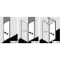 Kermi CADA XS - Porte de douche 1WR, 80x200 cm, droite, argent brillant/verre transparent CK1WR08020VPK