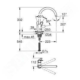 Grohe Start Flow - Mitigeur d'évier, chrome 31555001