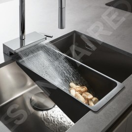 Hansgrohe Accessoires - Passoire multifonctionnel pour évier, noir mat 40963000