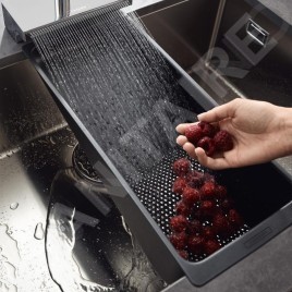 Hansgrohe Accessoires - Passoire multifonctionnel pour évier, noir mat 40963000
