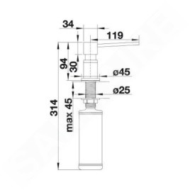 Blanco Accessoires - Distributeur de savon Lato, inox brossé 525809