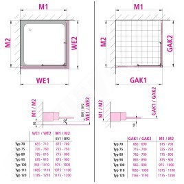 Kermi CADA XS - Porte de douche C2L, 120x200 cm, gauche, argent brillant/verre transparent CKC2L12020VPK