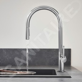 Hansgrohe M54 - Mitigeur d'évier Talis avec douchette extractible, chrome 72800000