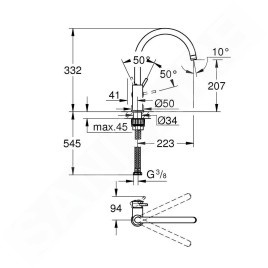 Grohe Start Classic - Mitigeur d'évier, chrome 31553001
