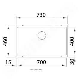 Blanco Rotan 700 - Évier en silgranit, 730x460 mm, blanc 521346