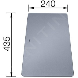 Blanco Accessoires - Planche à découper à installer sur évier, verre argenté 227697