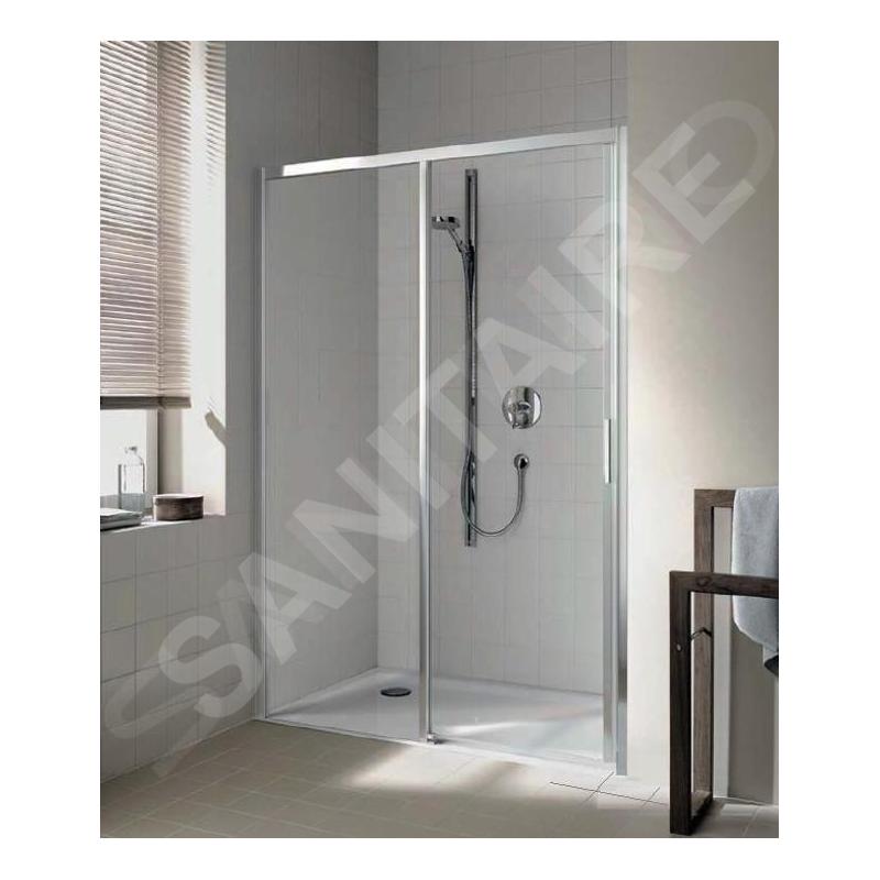 Kermi CADA XS - Porte de douche D2L 130x200 cm, gauche, argent brillant/verre transparent CKD2L13020VPK