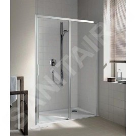 Kermi CADA XS - Porte de douche D2R 120x200 cm, droite, argent brillant/verre transparent CKD2R12020VPK