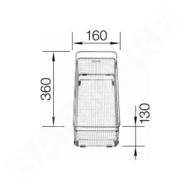 Blanco Accessoires - Panier universel pour évier, inox 223297