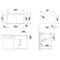 Blanco Etagon 700 - Évier en silgranite, 730x460 mm, avec rails, blanc 525171