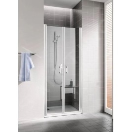Kermi CADA XS - Porte de douche PTD 110x200, argent brillant/verre transparent CKPTD11020VPK