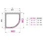 Kermi CADA XS - Cabine de douche 80x80 cm, argent brillant/verre transparent CKR5508020VPK