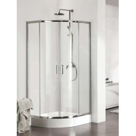 Kermi CADA XS - Cabine de douche 80x80 cm, argent brillant/verre transparent CKT5508020VPK