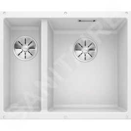Blanco Subline 340/160 - Évier en silgranit, 555x460 mm, bac à droite, blanc 523562