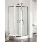Kermi CADA XS - Cabine de douche 90x90 cm, argent brillant/verre transparent CKT5509020VPK