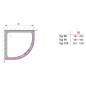 Kermi CADA XS - Cabine de douche 90x90 cm, argent brillant/verre transparent CKT5509020VPK