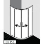 Kermi CADA XS - Cabine de douche 90x90 cm, argent brillant/verre transparent CKT5509020VPK