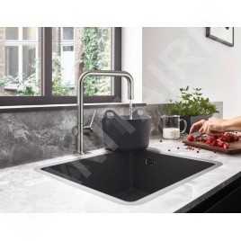Hansgrohe Éviers - Evier encastré granit S510-U450, graphite noir 43431170