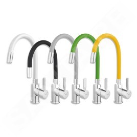 Novaservis Ferro - Mitigeur d’évier avec bec flexible, jaune/chrome 70710,0ZL