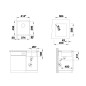 Blanco Subline 375 - Évier en céramique, 414x456 mm, blanc brillant 523726