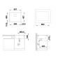 Blanco Subline 500 - Évier en silgranite, 527x427 mm, blanc 523535