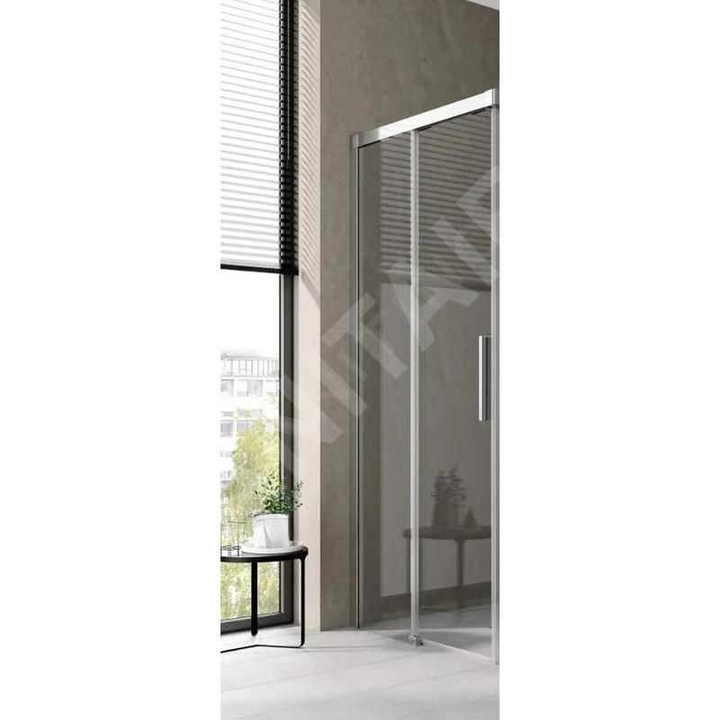 Kermi NICA - Porte de douche C2L, 83x200 cm, gauche, argent brillant/verre transparent NIC2L08320VPK