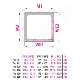 Kermi NICA - Porte de douche C2L, 90x200 cm, gauche, argent brillant/verre transparent NIC2L09020VPK