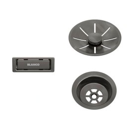 Blanco Accessoires - Kit de vidage InFino, acier foncé 206900