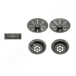 Blanco Accessoires - Kit de vidage InFino, acier foncé 206901