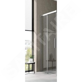 Kermi NICA - Porte de douche C2L, 120x200 cm, gauche, argent brillant/verre transparent NIC2L12020VPK