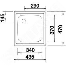 Blanco Top EE - Évier, 435x470 mm, inox 501065