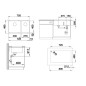 Blanco Subline 430/270 - Évier en silgranite, 755x460 mm, tartufo 523158