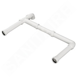 Blanco Accessoires - Connexion de vidage pour 2 éviers, blanc 225088