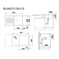Blanco Zia 5 - Évier en silgranit, 860x500 mm, noir 526016