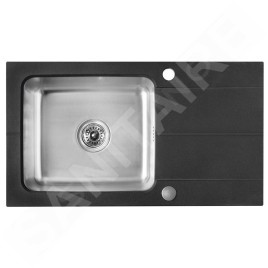 Sapho Éviers - Evier 44x78 cm, granit/inox GR9104