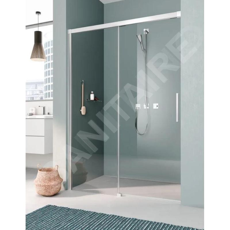 Kermi NICA - Porte de douche L2L 130x200 cm, gauche, argent brillant/verre transparent NIL2L13020VPK
