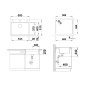 Blanco Etagon 6 - Évier en silgranit 600x510 mm, avec accessoires, InFino, blanc doux 527076